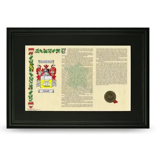 Denault Deluxe Armorial Landscape Framed- Black