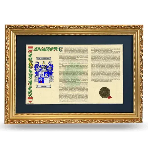 Dengel Deluxe Armorial Landscape Framed - Gold
