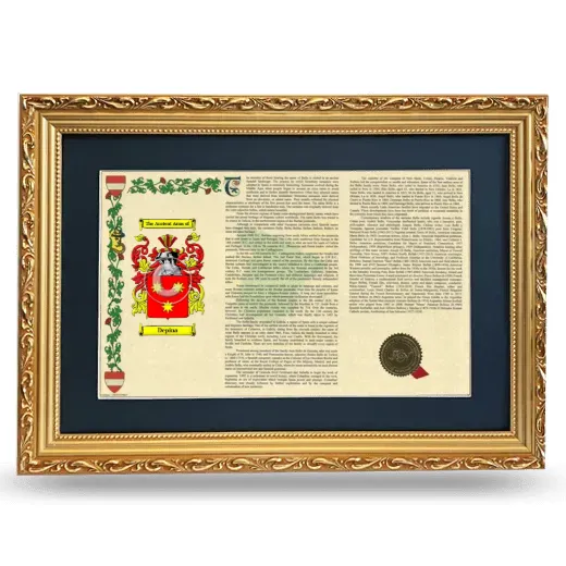 Depina Deluxe Armorial Landscape Framed - Gold