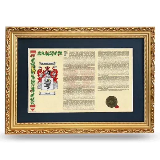 Depoll Deluxe Armorial Landscape Framed - Gold