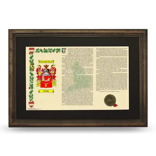 Dering Deluxe Armorial Landscape Framed - Brown
