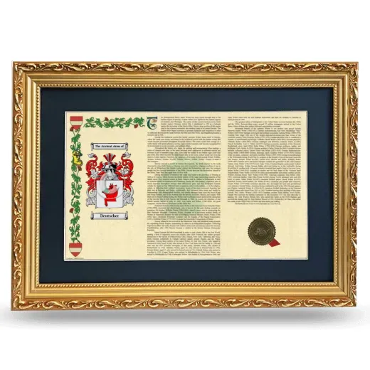 Deutscher Deluxe Armorial Landscape Framed - Gold