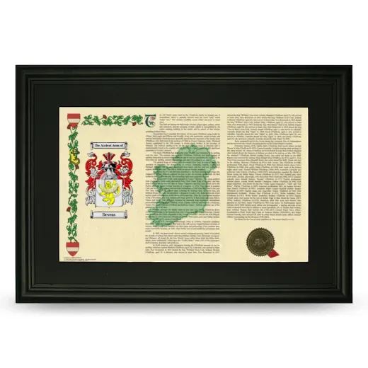 Devens Deluxe Armorial Landscape Framed- Black