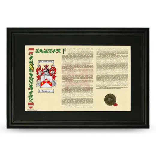 Deventere Deluxe Armorial Landscape Framed- Black