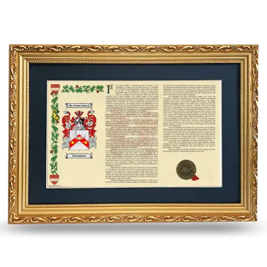 Deventere Deluxe Armorial Landscape Framed - Gold
