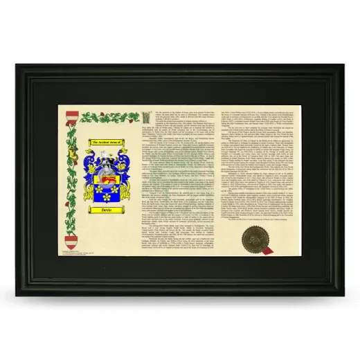 Devie Deluxe Armorial Landscape Framed- Black