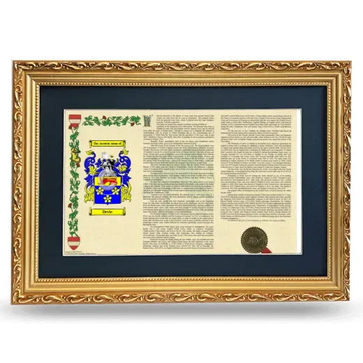 Devie Deluxe Armorial Landscape Framed - Gold