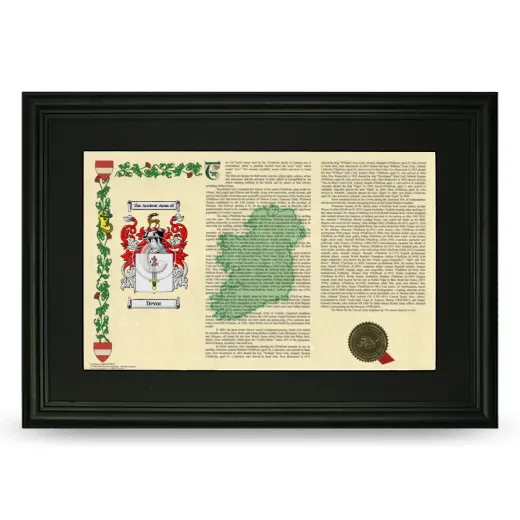 Devor Deluxe Armorial Landscape Framed- Black