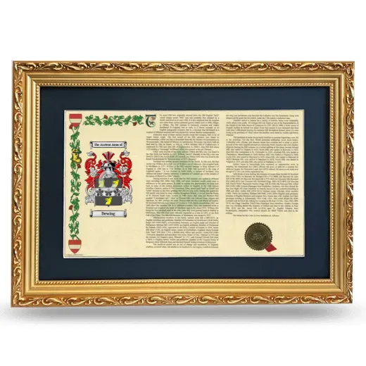 Dewing Deluxe Armorial Landscape Framed - Gold