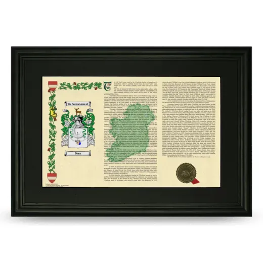 Deys Deluxe Armorial Landscape Framed- Black