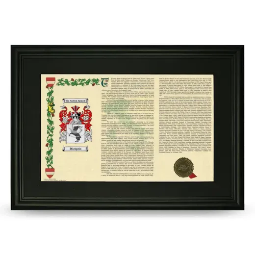 Di caprio Deluxe Armorial Landscape Framed- Black