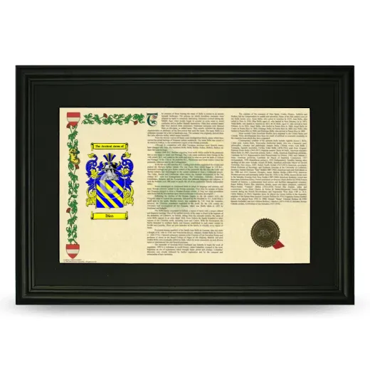 Dias Deluxe Armorial Landscape Framed- Black