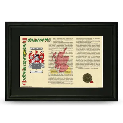 Dibbs Deluxe Armorial Landscape Framed- Black