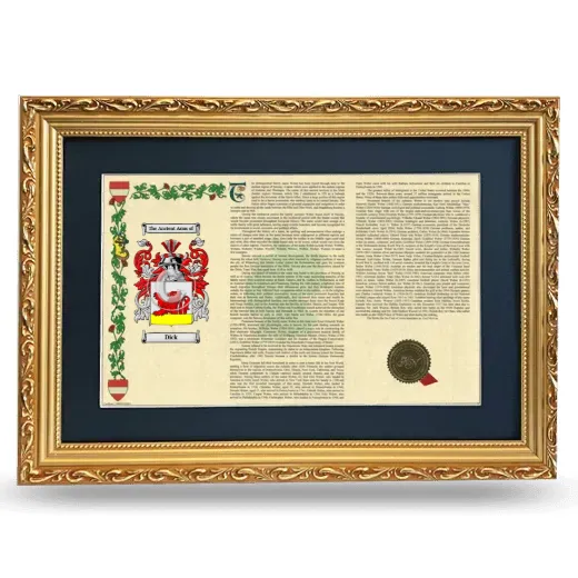 Dick Deluxe Armorial Landscape Framed - Gold