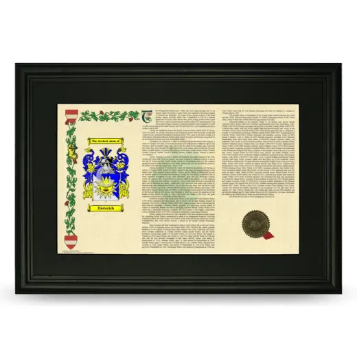 Dieterich Deluxe Armorial Landscape Framed- Black