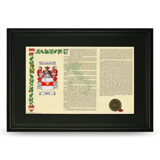 Dimas Deluxe Armorial Landscape Framed- Black