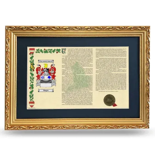 Dinges Deluxe Armorial Landscape Framed - Gold