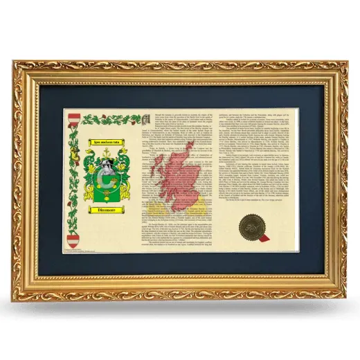 Dinsmore Deluxe Armorial Landscape Framed - Gold