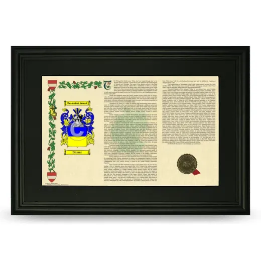 Ditmar Deluxe Armorial Landscape Framed- Black