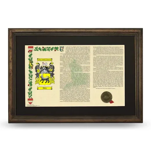 Ditty Deluxe Armorial Landscape Framed - Brown
