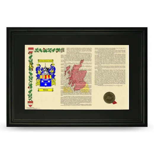 Dixion Deluxe Armorial Landscape Framed- Black
