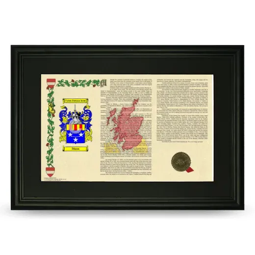 Dixon Deluxe Armorial Landscape Framed- Black