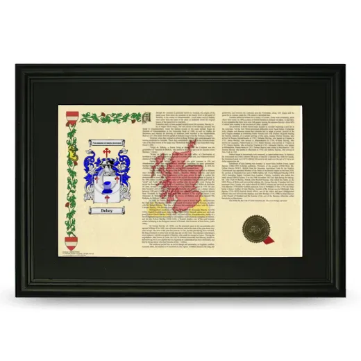 Dobay Deluxe Armorial Landscape Framed- Black