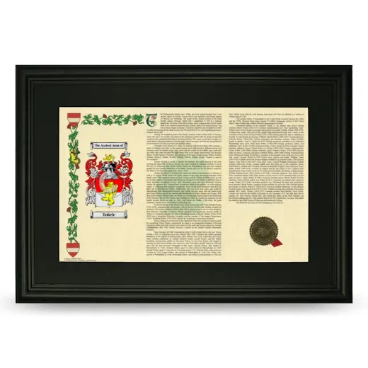 Dobele Deluxe Armorial Landscape Framed- Black