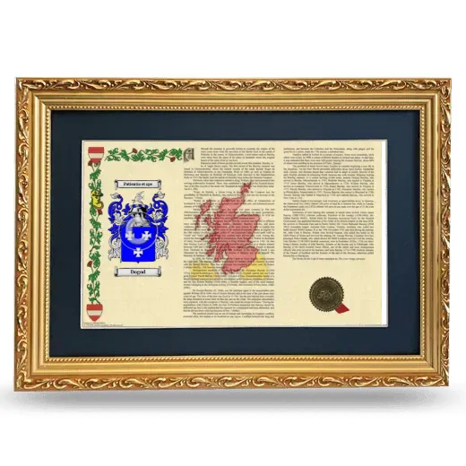 Dogod Deluxe Armorial Landscape Framed - Gold