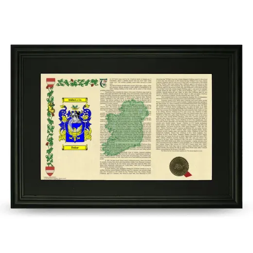 Doine Deluxe Armorial Landscape Framed- Black