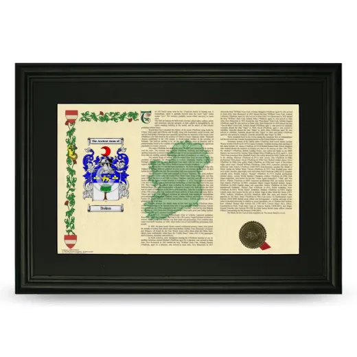 Dolan Deluxe Armorial Landscape Framed- Black