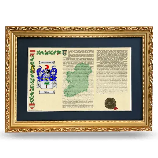 Dolan Deluxe Armorial Landscape Framed - Gold