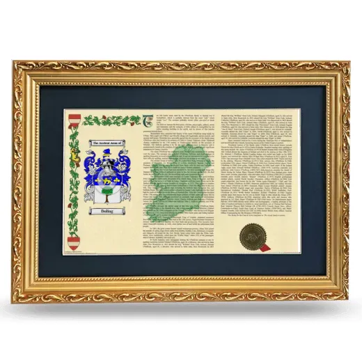 Doling Deluxe Armorial Landscape Framed - Gold