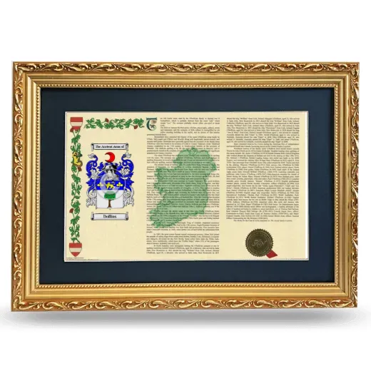 Dollins Deluxe Armorial Landscape Framed - Gold