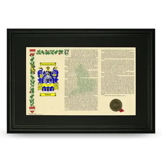 Dolmin Deluxe Armorial Landscape Framed- Black