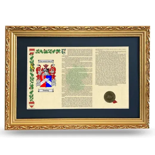 Doming Deluxe Armorial Landscape Framed - Gold