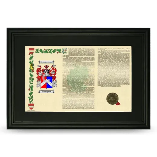 Dominguez Deluxe Armorial Landscape Framed- Black