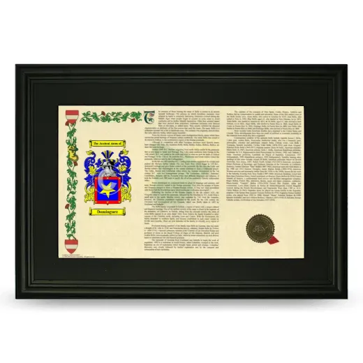 Dominguez Deluxe Armorial Landscape Framed- Black