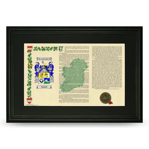 Donnell Deluxe Armorial Landscape Framed- Black