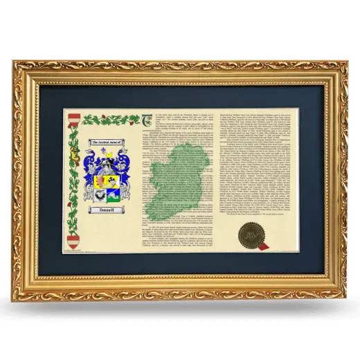 Donnell Deluxe Armorial Landscape Framed - Gold