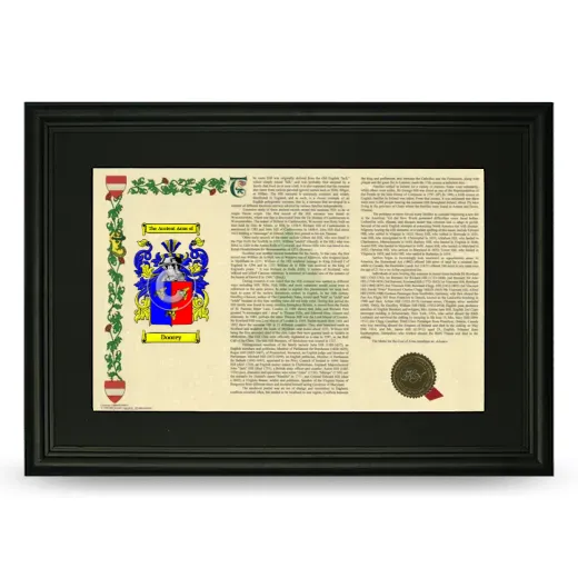 Doorey Deluxe Armorial Landscape Framed- Black