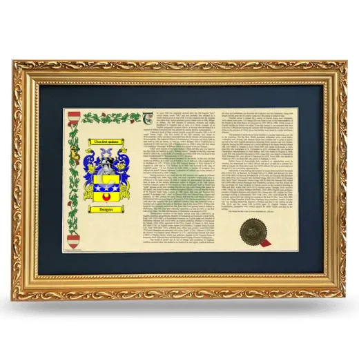 Dorgan Deluxe Armorial Landscape Framed - Gold