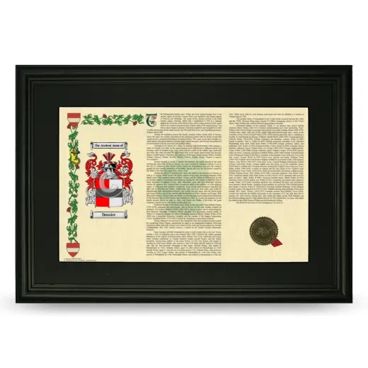 Dossier Deluxe Armorial Landscape Framed- Black