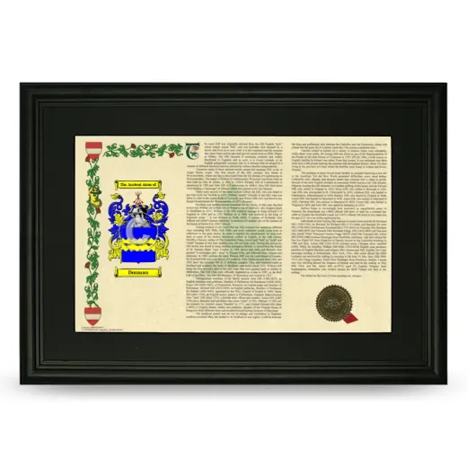 Douman Deluxe Armorial Landscape Framed- Black