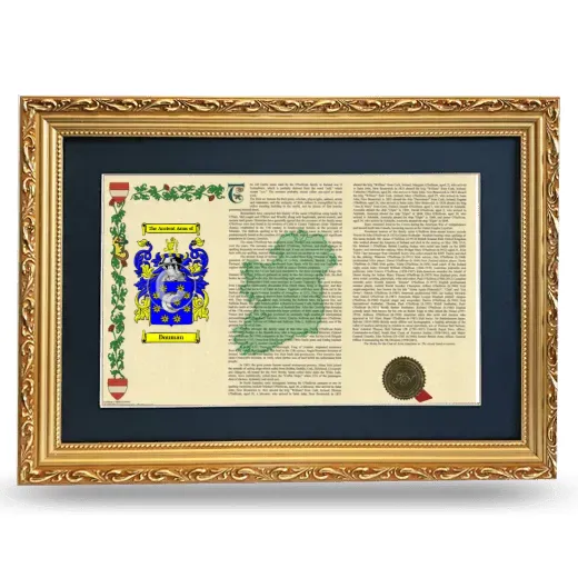 Douman Deluxe Armorial Landscape Framed - Gold