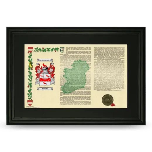 Dowdle Deluxe Armorial Landscape Framed- Black