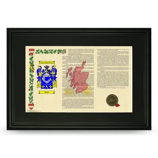 Dowis Deluxe Armorial Landscape Framed- Black