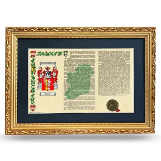 Downy Deluxe Armorial Landscape Framed - Gold