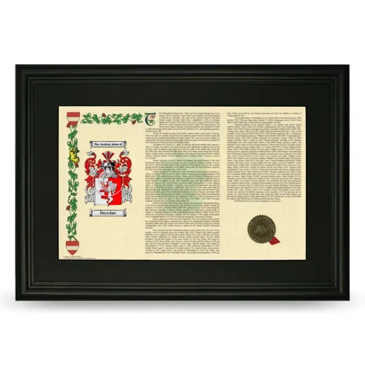 Drescher Deluxe Armorial Landscape Framed- Black