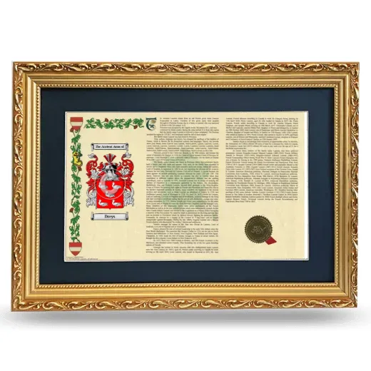 Dreys Deluxe Armorial Landscape Framed - Gold